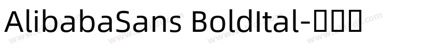 AlibabaSans BoldItal字体转换